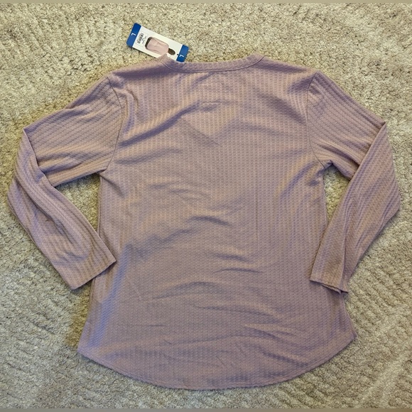 Chaser Ladies' Waffle Thermal V-neck Top size L - NWT - Picture 3 of 3